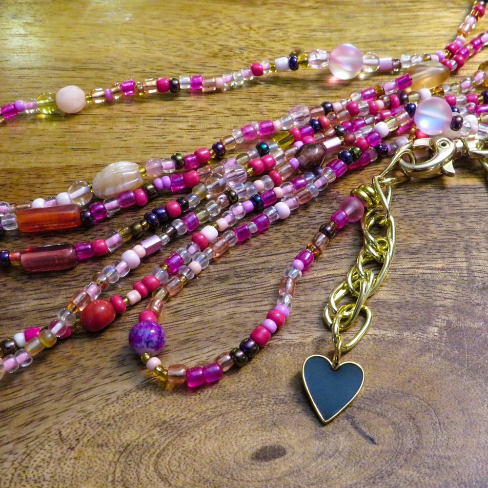 Pink Goddess Beaded Waist Chain